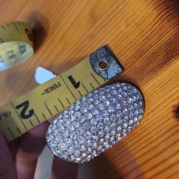 Multi Row Dome Silver & Zirconia Ring - Picture 7 of 9